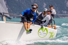 Andrea Racchelli's Altea ITA722 on Day 2 of the Melges 24 European Sailing Series 2022 event 4 in Riva del Garda, Italy