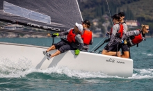 White Room GER677 of Michael Tarabochia with Luis Tarabochia steering on Day 2 of the Melges 24 European Sailing Series 2022 event 4 in Riva del Garda