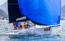 Gill Race Team GBR694 of Miles Quinton with Geoff Carveth at the helm, completed the Corinthian podium of the Melges 24 European Sailing Series 2022 event 4 in Riva del Garda, Italy