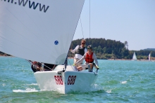 Jörg TILLMANNS' Seven Seas GER688 with Sabine TILLMANNS, Leon GÖBL, Christian GÖBL and Jakob TILLMANNS at the Melges 24 German Open 2022