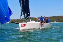 Bloodhound GER326 of Jo SCHWARZ with Hermann ENGBER, Leopold BORNSCHLEGL and Markus RENZ - Melges 24 German Open 2022
