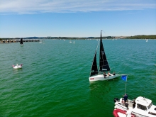 Jörg TILLMANNS' Seven Seas GER688 with Sabine TILLMANNS, Leon GÖBL, Christian GÖBL and Jakob TILLMANNS at the Melges 24 German Open 2022