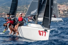 White Room GER677 of Michael Tarabochia with Luis Tarabochia at the helm - 2nd Overall and Corinthian at the Melges 24 European Sailing Series 2022 Event 5 - Imperia, Italy