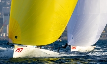 Blow NOR787 of Peder Nergaard with Morten Helgesen, Petrus Eide, Eivind Rubinstein at the Melges 24 European Championship 2022 in Genova