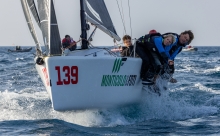 AleAli EUROCART ITA139 of Barbara Bomben helmed by Gianfranco Noé with Dean Bassi, Francesco Crichiutti, Federico Borghi on Day Four of the Melges 24 European Championship 2022 in Genoa