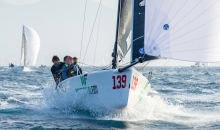 AleAli EUROCART ITA139 of Barbara Bomben with  Gianfranco Noe, Dean Bassi, Francesco Crichiutti, Federico Borghi - 3rd Corinthian at the 2022 Melges 24 European Championship in Genoa