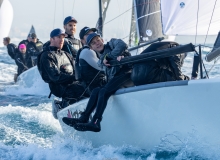 Mataran CRO383 of Ante Botica - the leader of the Corinthian division occupies the second position on the provisional podium after Day Four at the Melges 24 European Championship 2022 in Genoa