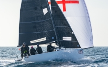 Melgina ITA693 of Paolo Brescia with Simon Sivitz Kosuta, Jas Farneti, Jan Bassi and Stefano Orlandi - Melges 24 European Bronze 2022 in Genoa