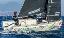 Gianfranco Noe at the helm of Barbara Bomben's AleAli Eurocart ITA139 with Dean Bassi, Francesco Crichiutti, Federico Borghi - 3rd Corinthian at the 2022 Melges 24 European Championship in Genoa