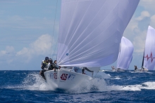 Reigning Melges 24 Corinthian North American Champion Fraser McMillan on his Sunnyvale CAN415 racing at the Melges 24 World Championship 2022 in Ft. Lauderdale, FL, USA