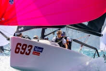 Paolo Brescia's Melgina ITA693 team with Simon Sivitz Kosuta, Jas Farneti, Stefano Orlandi and Ariberto Strobino - 2020 Melges 24 Italian Championship in Torbole, Italy