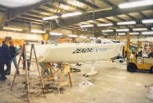 Early factory images show the Melges 24 being prepared to wow in Key West, Florida. Magic, according to Burdick is when preparation meets opportunity. So true for the Melges 24.