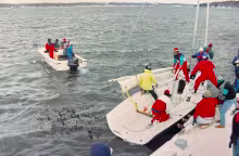 The first Melges 24, ‘Zenda Express’ sets sail on Lake Geneva, Wisconsin in December 1992, destined for introduction at Key West Race Week in January 1993.