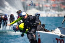 Razjaren CRO728 of Ante Cesic with Lukasz Podniesinski, Pepi Jardas, Tonci Knezovic - CRO Melges 24 Cup 2023 Event 4 in Trogir