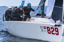 RAZA MIXTA USA829 of Peter Duncan with Morgan Trubovich, Erik Shampain, Patrick Wilson,Victor Diaz De Leon - the overall winner of Race Two - Melges 24 World Championship 2023 - Middelfart, Denmark