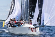 WHITE ROOM GER677 of Michael Tarabochia with Luis Tarabochia, Sebastian Bühler, Marco Tarabochia and Tom Mathy - Corinthian winner of Race Three - Melges 24 World Championship 2023 - Middelfart, Denmark