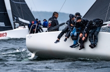 Knocky Knocky USA820 of Bora Gulari with Norman Berge, Kyle Navin, Augie Dale and Nick Ford - 2023 Melges 24 U.S. Nationals