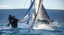 Forever G ITA501 of Mirco Pittarello with 	Andrea Totis, Francesca Russo Cirillo, Lorenzo Coslovich and Daniele Baxa - CRO Melges 24 Championship - Trogir 2023