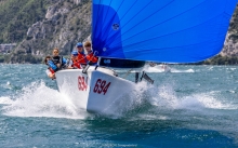 Gill Race Team (GBR) of Miles Quinton, steered by Geoff Carveth, is the second-best Corinthian team and overall fourth of the 2023 Melges 24 European Sailing Series - Riva del Garda, Italy, July 2023 