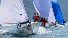 White Room (GER) of Michael Tarabochia, steered by Luis Tarabochia, completes the Corinthian podium of the Melges 24 European Sailing Series 2023, being sixth in overall ranking - Riva del Garda, Italy, July 2023