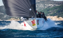 Razjaren CRO728 of Lukasz Podniesinski with Ante Cesic, Tonci Knezovic, Ljubo Jercic and Anđela De Michele Vitturi - Melges 24 Croatian Championship - Trogir 2023