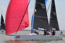 The father-daughter Melges 24 team of Patrick and Brigette Croke racing Crazy Train have been racing Charleston Race Week for almost a decade.