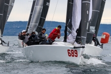 Strambapapa (ITA689) of Michele Paoletti, In this event steered by Leonardo Centuori - Melges 24 European Sailing Series 2024 in Trieste, Italy