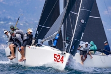 MOCOS USA524 of Jon Bell with Jeff Grange at the helm, Graham Bell, Lauren Bell, and Sarah Schaupeter in crew