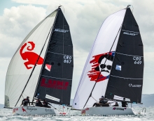 Lukasz Podniesinski's Razjaren CRO867 with Ante Cesic on the helm and Ivo Matic' Mataran 24 CRO649 with Ante Botica helming - Luki Baustoffe CRO M24 Cup 2025 - Zadar