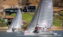 Pablo Gallyas' sailing his Magic Marine CHI833 on Lake Rapel. In Trieste, Pablo will be on the crew of Andres Bozzo Bartolucci's team Salt, with the new boat launched for the Worlds
