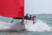 Peter McClennen and his Gamecock team loves to rip around on their brand new Melges 24 - Gamecock USA871