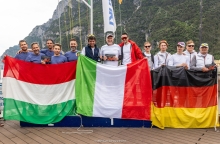 Corinthian podium: Taki 4 (ITA), Chinook (HUN), White Room (GER) - 2025 Melges 24 European Sailing Series / Italian Open Championship