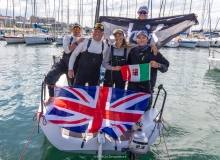 ZHIK RACE TEAM GBR694 by Miles Quinton and crewed by Geoff Carveth, Oliver Wells, Giacomo Conti, and Sara Zuppini