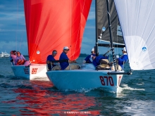 Drew Freides and his team on PACIFIC YANKEE - Melges 24 North American Championship 2025, Bacardi Winter Series 2026 Event No 1 - Miami, FL, USA