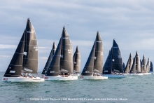 TROUBLEMAKER USA811 by Eddie Gary leading the pack - Melges 24 North American Championship 2025, Bacardi Winter Series 2026 Event No 1 - Miami, FL, USA 