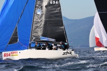 Miles Quinton's ZHIK RACE TEAM GBR694 with Geoff Carveth at the helm - Opatija CRO Melges 24 Cup 2026 - Melges 24 European Sailing Series 2026