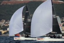 Akos Csolto's CHINOOK HUN850 and CRO-A-SAIL CRO782 by Roko Stipanovic - Opatija CRO Melges 24 Cup 2026 - Melges 24 European Sailing Series 2026
