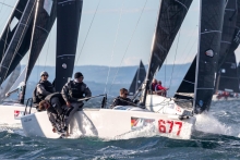 Michael Tarabochia's WHITE ROOM GER677 with Luis Tarabochia at the helm - Melges 24 World Championship 2025 Trieste, Italy
