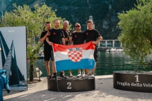 RAZJAREN CRO867 team - Karlo Kuret with Lukasz Podniesinski, Antonio Milišić, Tonči Knezović, Ljubo Jerčić - Melges 24 Italian National Championship 2026 - Melges 24 European Sailing Series 2026 - Fraglia Vela Riva, Riva del Garda, Italy 