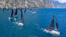 AKUA ITA767 by Sergio Caramel leading the pack - Melges 24 Italian National Championship 2026 - Melges 24 European Sailing Series 2026 - Fraglia Vela Riva, Riva del Garda, Italy