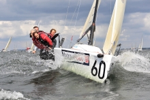 Lorenzo Bressani helming UKA UKA (ITA) at the 2010 Marinepool Melges 24 World Championship in Tallinn, Estonia