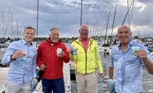 Happy owners of the #878 TAKI 5 (ITA) and #879 VIVA (NED) with the representatives of the Hein Ruyten One Design 