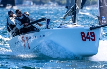 Brian Porter's Full Throttle (USA) with RJ Porter and Bri Porter, together with Matt Woodworth on Day 1 of the Melges 24 World Championship 2026 - Harbor Springs, MI, USA 