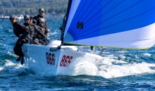 Team Bagdad Prospects Helly Hansen (NOR), helmed by Tomas Mathisen, with Hans Herman Nergaard, Daniel Andersen, Alexander Klippenberg and Jacob Undrum are the Corinthian division leaders after Day 1 of the Melges 24 World Championship 2026 - Harbor Springs, MI, USA 