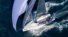 Peter McClennen's Gamecock (USA) with Severin Gramm, Wilson Stout, Mike Marshall and Jeremy Wilmot are the overall leaders after Day 1 of the Melges 24 World Championship 2026 - Harbor Springs, MI, USA 