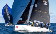 Lindsey Duda and her crew on SIN DUDA! wins the first race of the Melges 24 World Championship 2026 in Harbor Springs 