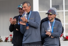 NIKA (MON 860) - Vladimir Prosikhin, Alessandro Franci, Niccolò Bianchi, Karlo Hmeljak, Filippo Amonti, coach Tomaz Copi - Melges 24 European Championship 2026 Bronze - Tønsberg, Norway