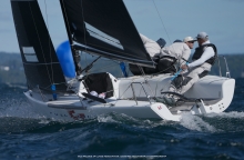 Brian Porter's Full Throttle (USA) with RJ Porter and Bri Porter, together with Matt Woodworth - Practice Race of the Melges 24 World Championship 2026 - Harbor Springs, MI, USA 